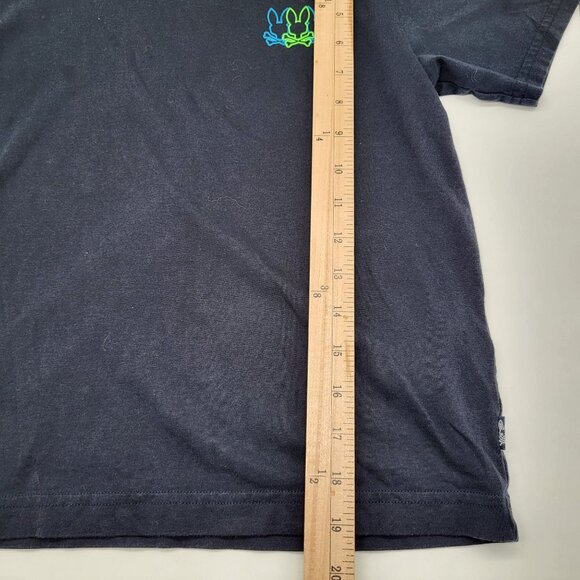 Psycho Bunny Graphic T Shirt Kids SZ 10/12 Medium Black Neon - Picture 6 of 8